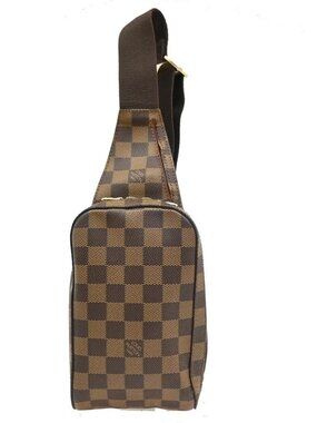 LOUIS VUITTON Geronimos Bum Body Bag Damier Leather Brown Spain N51994 74YJ457